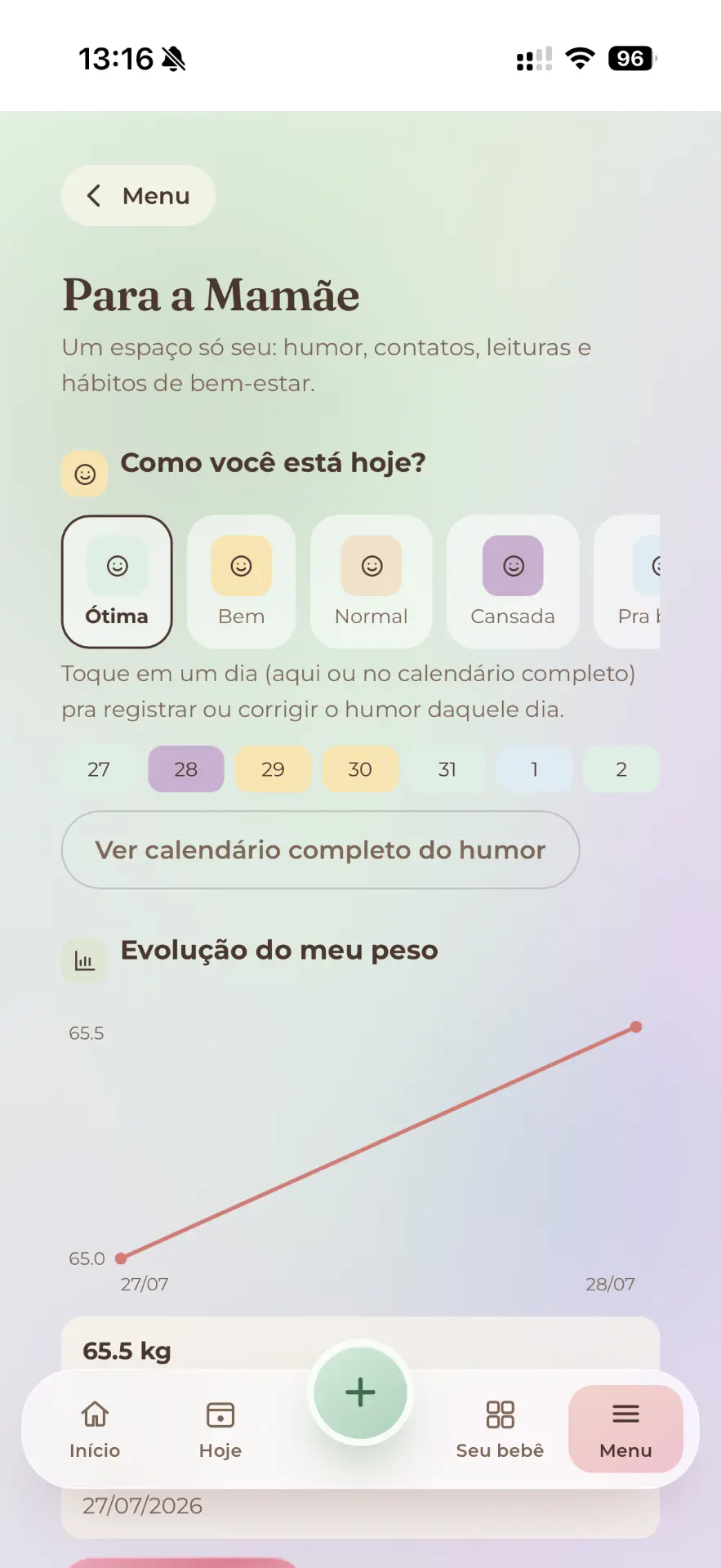 Para a mamãe
